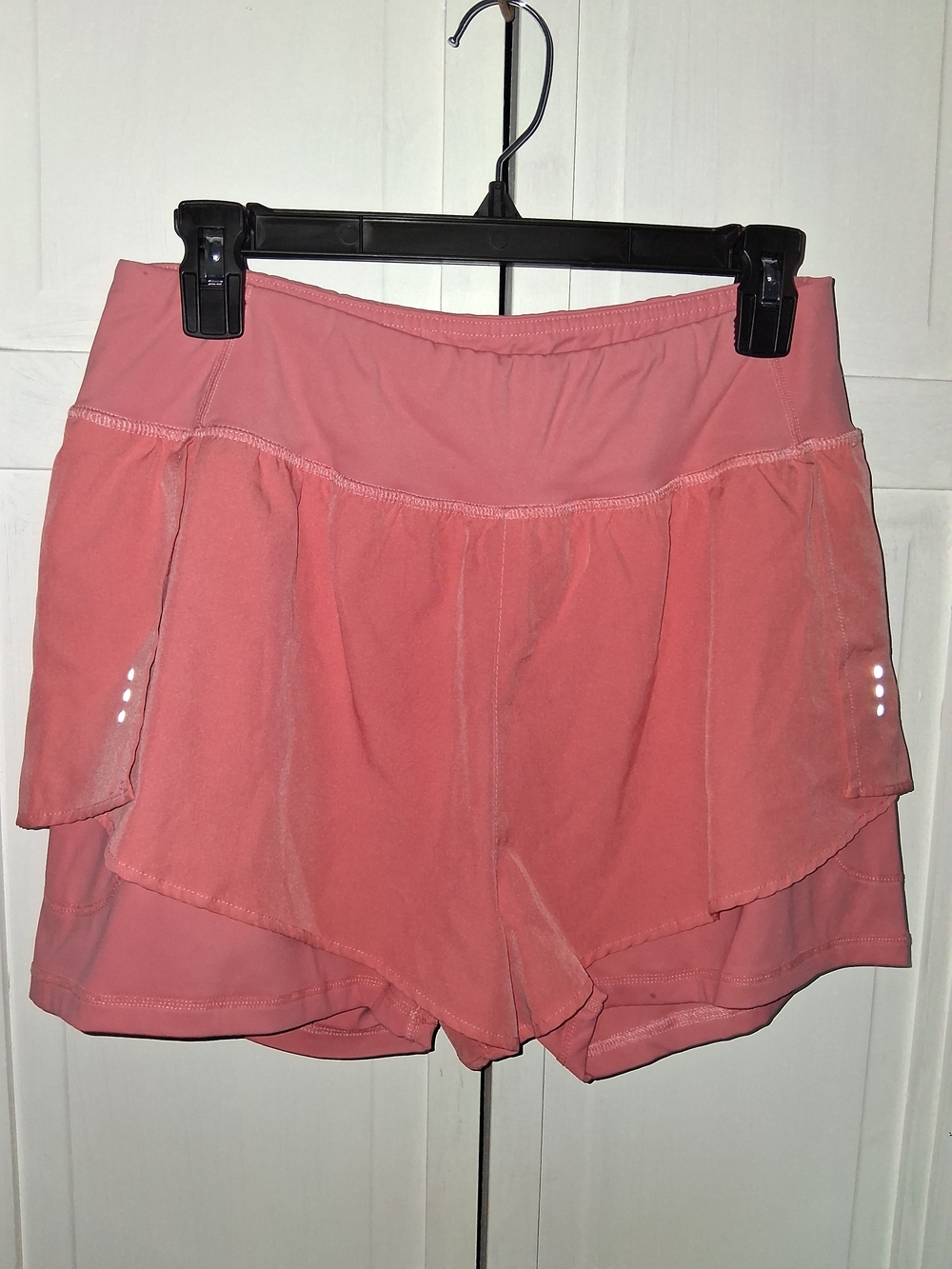 Pinspark Women's Coral Athletic Layered Running Shorts